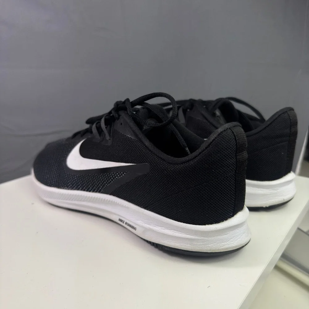 Nike Downshifter 9 Running Shoes Mens 11.5 Black White AR4946-003 Mesh Low Top